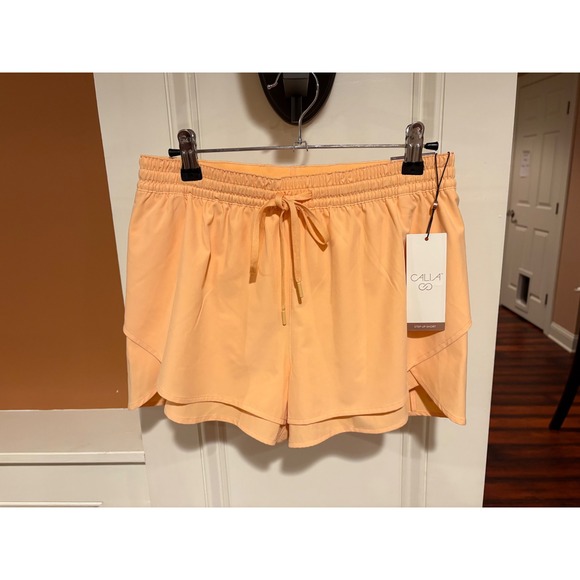 CALIA Womens Size XXL 3X Peach High Rise Step Up Running Shorts Liner $48 - Picture 3 of 12